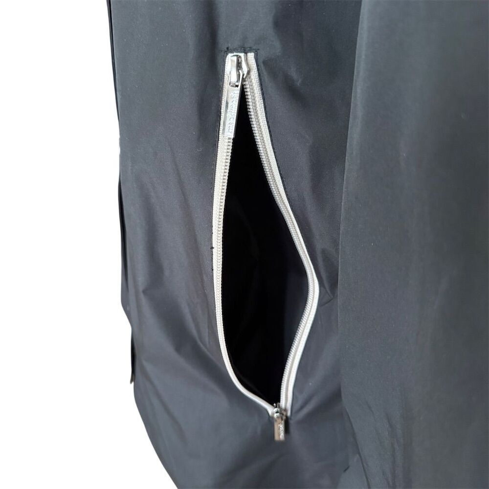 Mackintosh Black Hooded Raincoat Mid-Length Casual Women's Size Petite XL - Picture 4 of 14